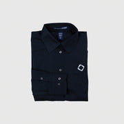 Ladies' Solid Stretch Twill Shirt in Black