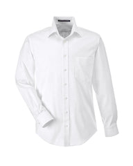 Men's Solid Stretch Twill Shirt in White