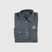 Ladies' Solid Stretch Twill Shirt in Graphite